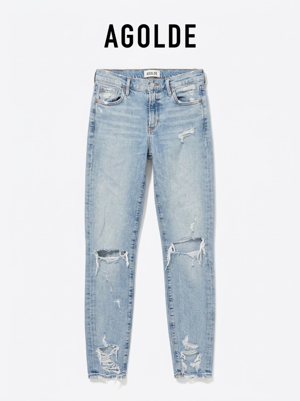 AGOLDE Light Blue Distressed Women's Jeans Size 24 0305
